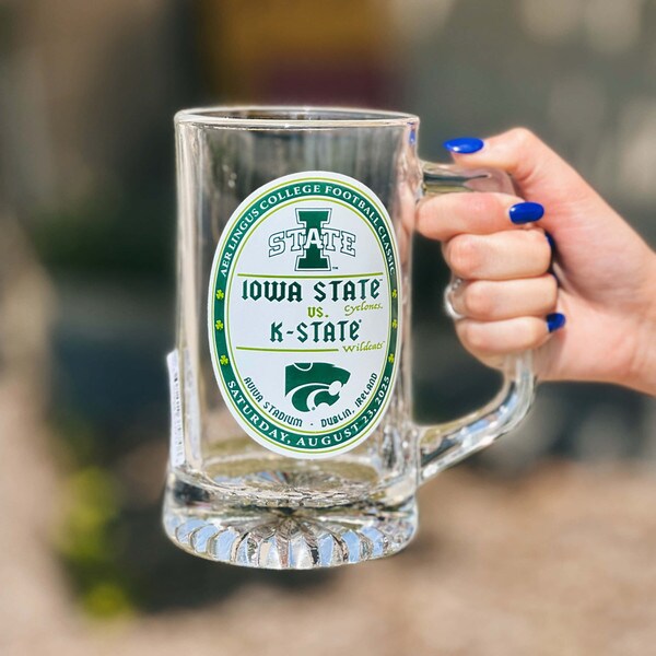 I-State 2025 Ireland Football Game Commemorative Tankard Glass Mug (25oz.)